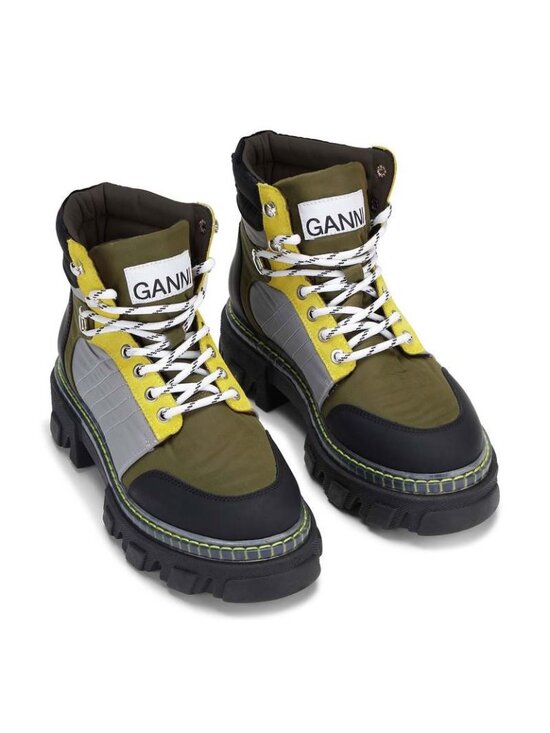Ganni Shoes - New Ganni Cleated Lace-Up Kalamata Hiking Boots Size 6 US /36 EU NWOT